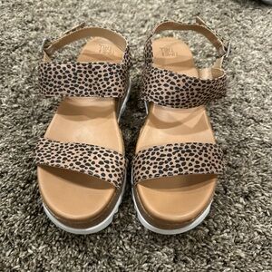 Cheetah Platform Sandals